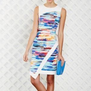 SPENSE asymmetrical sleeveless multicolored dress
